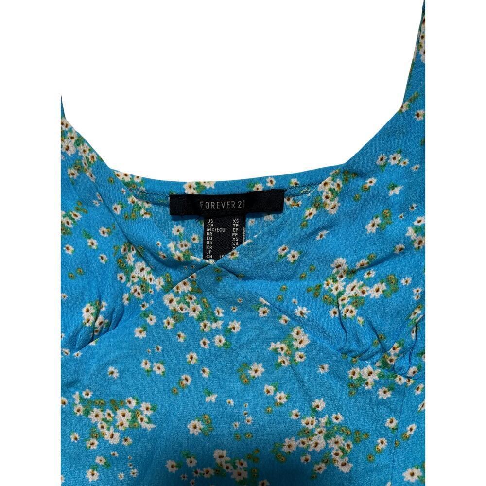 Forever 21 Blue Floral Slip Dress XS - Picture 3 of 8
